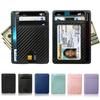 Unisex Portable RFID Anti-Demagnetization PU Leather Multi-Card Holder Case