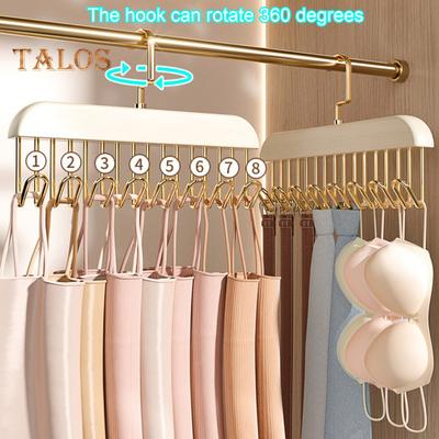 Appendiabiti 8 Ganci Appendiabiti Cappotto Porta Gilet Legno Massello Appendiabiti Intimo Salvaspazio Multiuso per Organizzazione Armadio