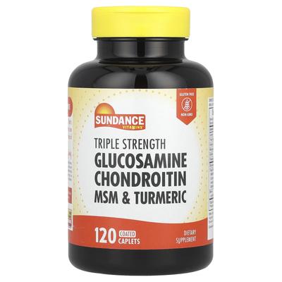 Glucosamin Chondroitin MSM & Kurkuma, Dreifache Stärke, Überzogene Tabletten, 120 Tabletten
