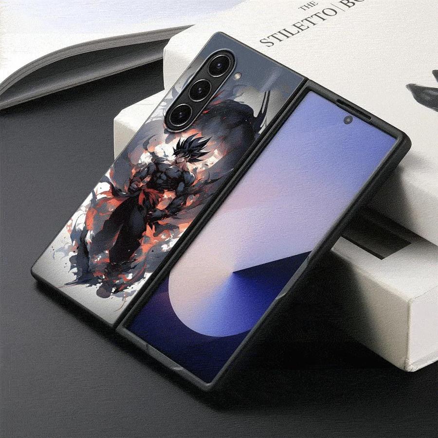 Case for Samsung Galaxy ZFold6 ZFold3 ZFold4 Z Fold 7 6 5 4 3 ZFold5 ZFold7 Back Phone Cover Dragon Ball Draw Goku