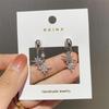 Korean Style Mango Star Zirconia Earrings: Versatile Two-Way Wear, Elegant for Women