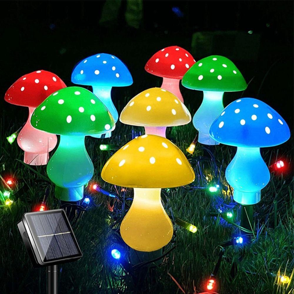 Waterproof Solar Mushroom Light 8 Head LED Solar Mushroom Light Sunlight Fairy Light Easter
