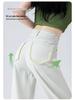 High-Waist Light Wash Wide-Leg Jeans with Frayed Edges (Summer 2025 Collection)