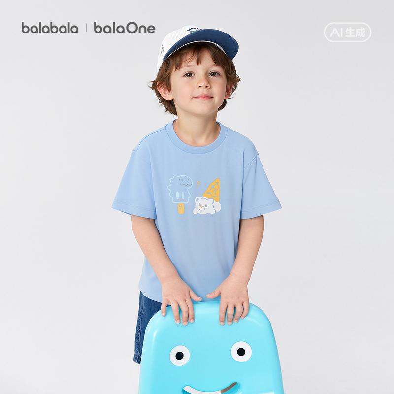 Balabala Boys and Girls Short-Sleeved T-Shirt