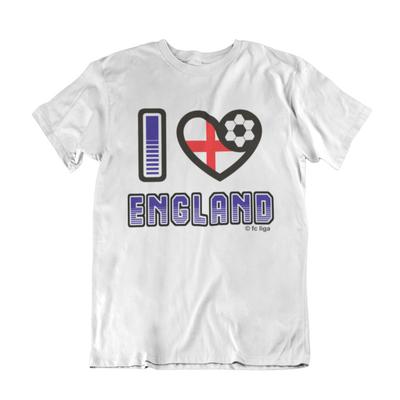 ICH LIEBE ENGLAND Fußball T-Shirt 2024, Erwachsene Kinder Oder Baby, Weltmeisterschaft