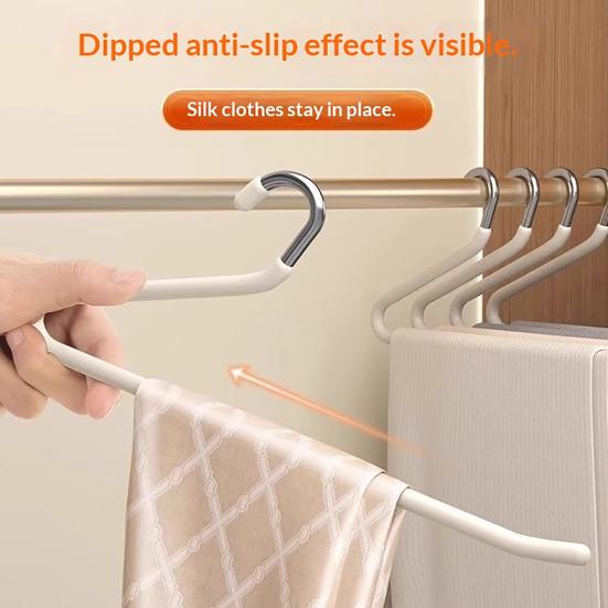 10PCS Trouser Rack No Clips or Teeth Marks Hangers Without Creases Hold Multiple Pants Scarves Ties Organizer