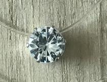 5 Colors Dazzling Zircon Necklace Invisible Transparent Fishing Line Simple Pendant Necklace Jewelry For Women Pearl Jewelry