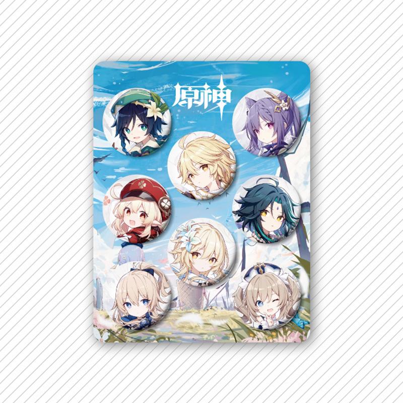 8 stk/sett Anime Fortinning Ryggsekk Merke Brosje Nål Suvenir Klær Veske Ryggsekk Tilbehør Gave Til Venner
