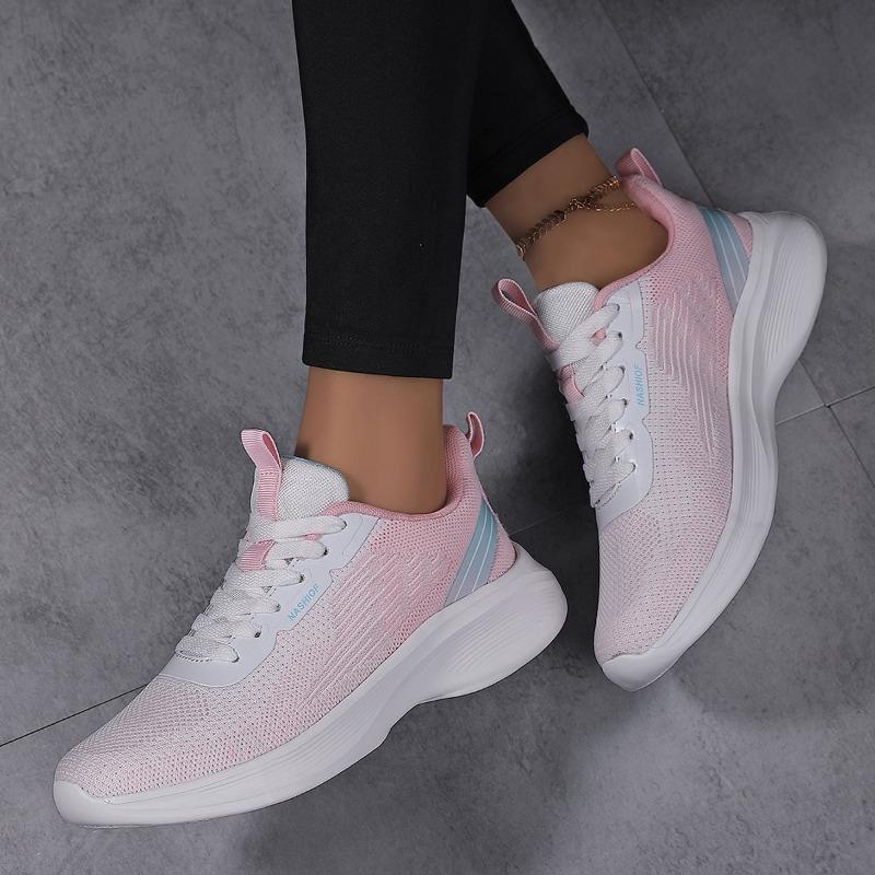 Chaussures pour femmes à semelle souple Chaussures de course légères en mesh respirant Légères et respirantes