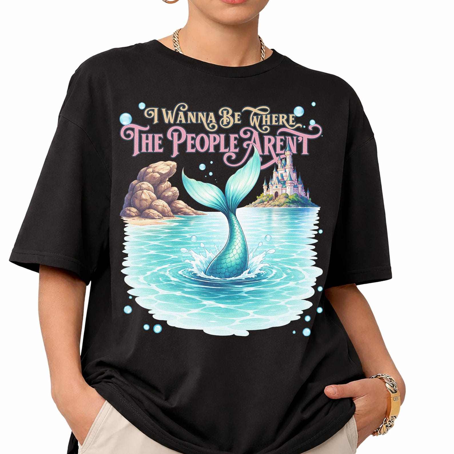 Ariel Mermaid Tail Shirt, Retro Magic Kingdom Vacation Tee, Park Day Top, Disneyland Gift 2XL