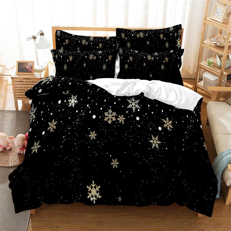 Winter Bedding Duvet Cover Sets Home Textile Kids,twin Full Queen King Bedroom Set Snowflake Galaxy Dekbedovertrek 240x220 Hot