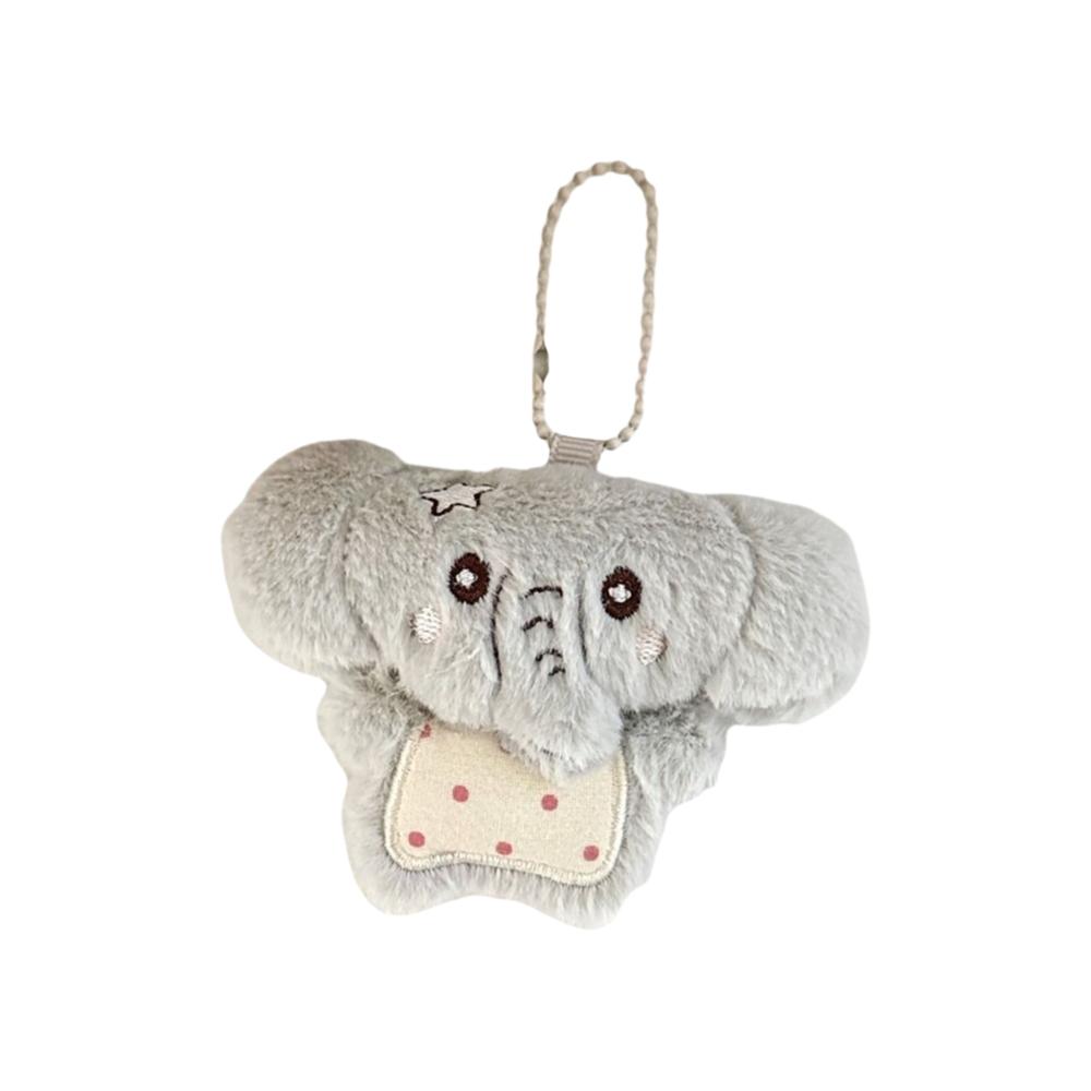 Kawaii Style Soft Fabric Animal Keychain Cartoon Design Fluffy Bag Pendant Bag Charm Gifts