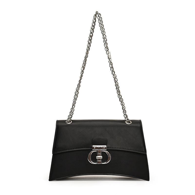 

Stylish Black And White Small Square Bag For Women Elegant Chain Shoulder Bag 2024 Fall Collection Chic Pu Fashion чёрный