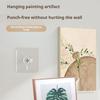 10Pcs Drill Free Adhesive Hooks Strong Load-bearing Waterproof Easy To Install Picture Hangers Wall Mount Screw Hooks
