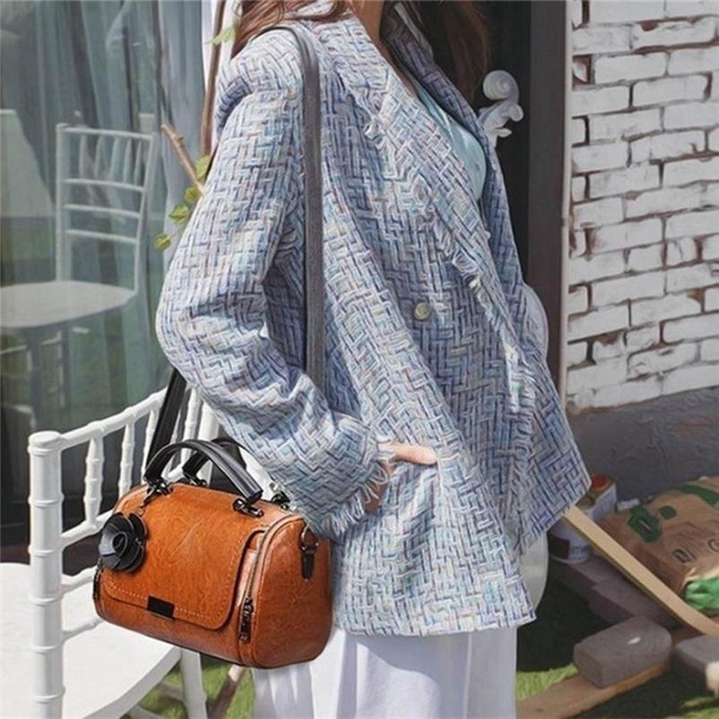 

Женская мода в стиле ретро, ​​масляная восковая кожаная сумка, универсальная диагональная сумка на одно плечо