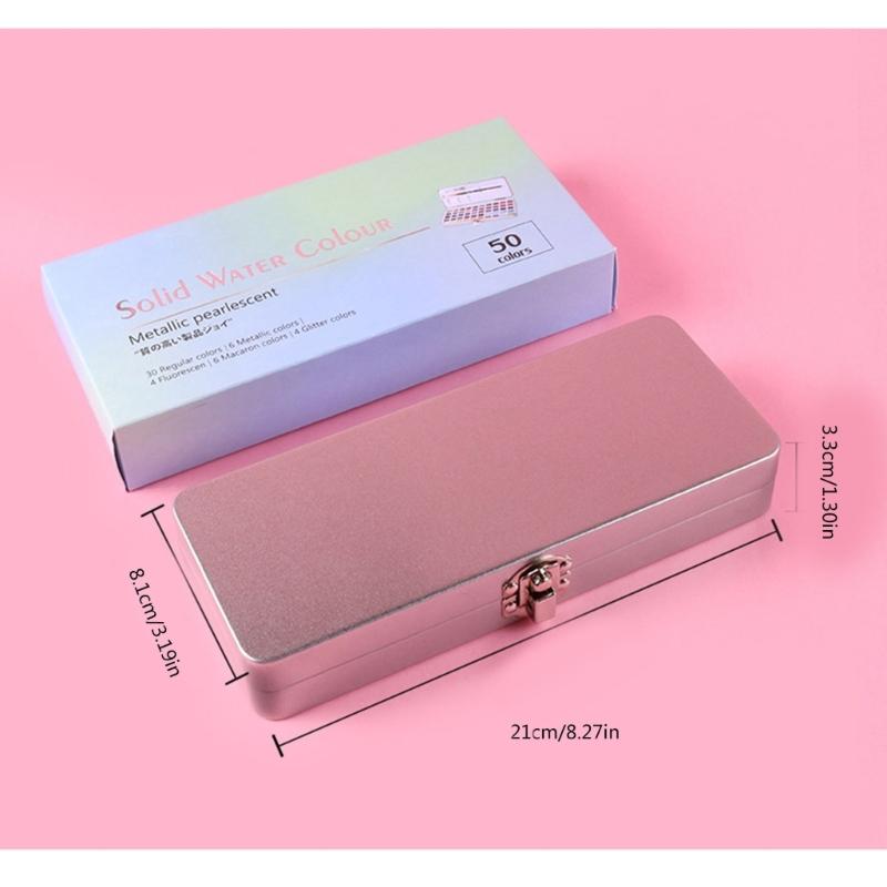 50/72/90/100 Colors Solid Watercolor Paint Set Pearlescent Watercolor Paint Art Painting Supplies for Hobbies Painter