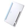 For Samsung Galaxy Tab S10+ Case PU Leather Origami Stand Clear Tablet Cover