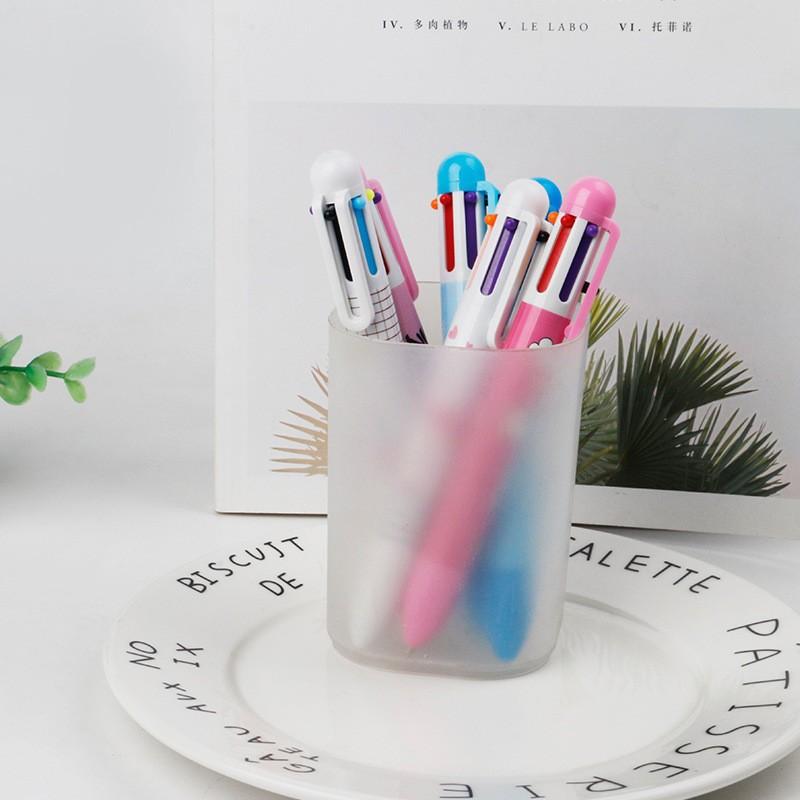 6Pcs Cute School Supplies 6 Color Unicorn Pens Multicolor Ballpoint Pen Multifunction Office Creative Ball Pen