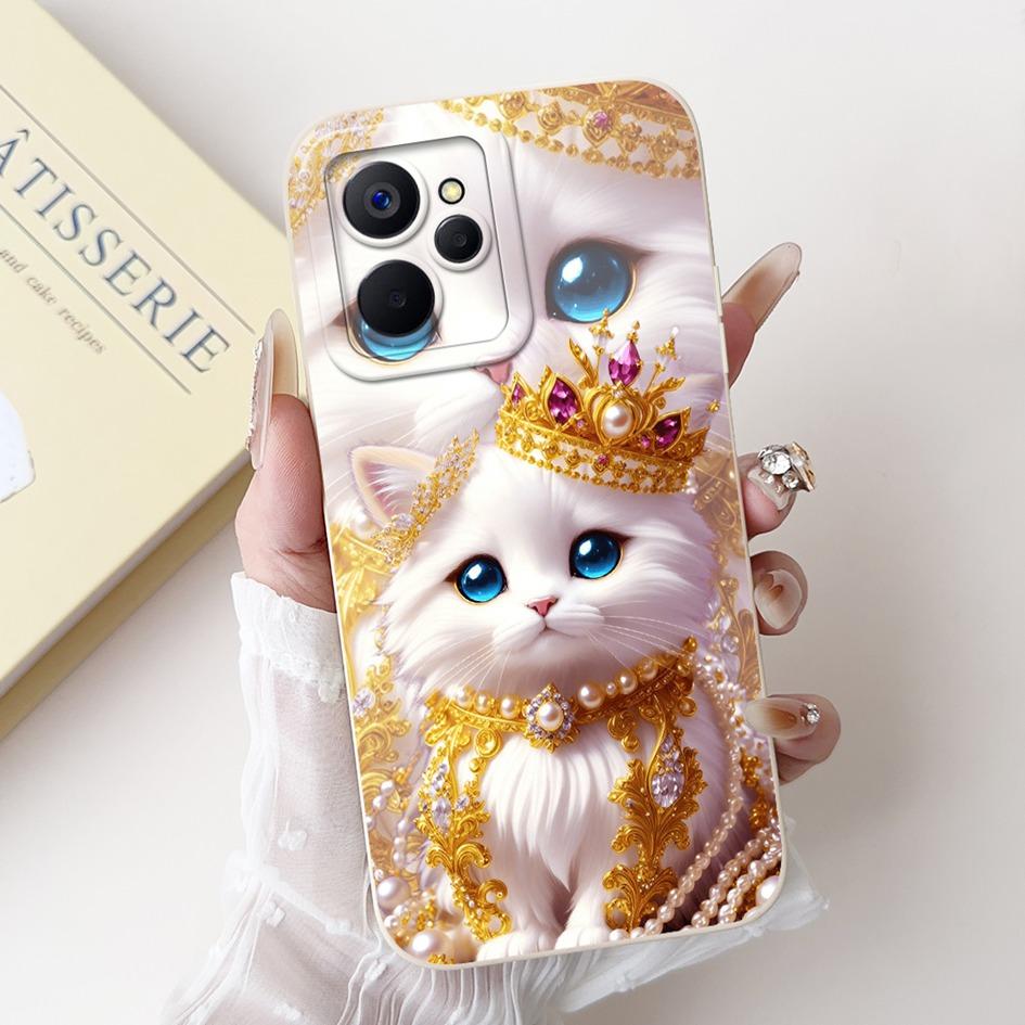 For Realme 9i Case Cool Fashion Flower Marble Sunset Soft Liquid Silicone Lens Protective Cover For Realme 9i 5G Realme9i Bumper