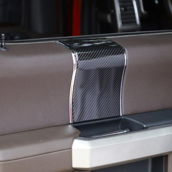 Interior Door Handle Panel Cover Trim Bezel For Ford F150 2015- Carbon Fiber
