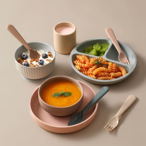 12-Piece Toddler Utensil Set, Plastic Spoon and Fork Set, Child-Safe Plastic Reusable Cutlery, BPA-Free, Dishwasher Safe