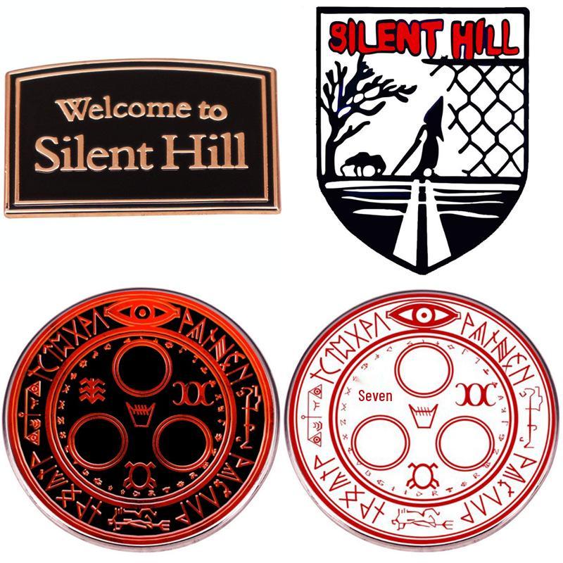 Silent Hill Brooch: Horror Film & TV Pin - Metal Alloy Baked Paint Badge