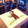 1pc Curious George Entrance Mat, Non-Slip Mat Area Rug,Room Decor, Outdoor Decor, Kitchen Rug,Doormat - Machine Washable, Easy to Clean