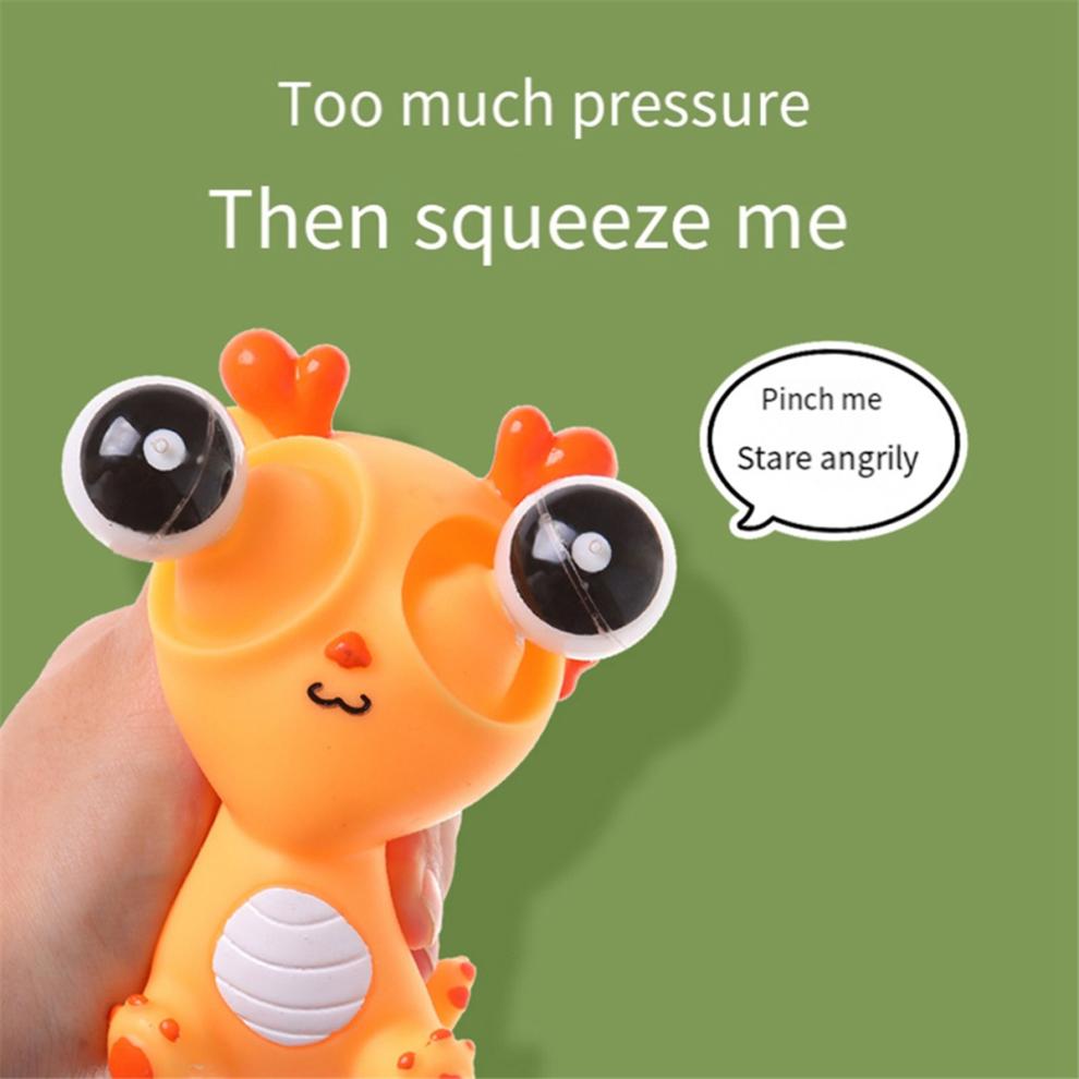 C Squeeze Toys,Out Eyes Toy Dragon Shape, Fidget Sensory Toys for Adults, Stress Relief