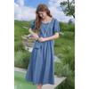 Women's Simple Slimming Short-Sleeve Denim Dress