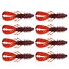 8pcs Artificial Swimbait Saltwater Fishing Tackle Fishing Baits Lure Shrimp Soft Baits 7.5cm 3.7g Crawfish Lures