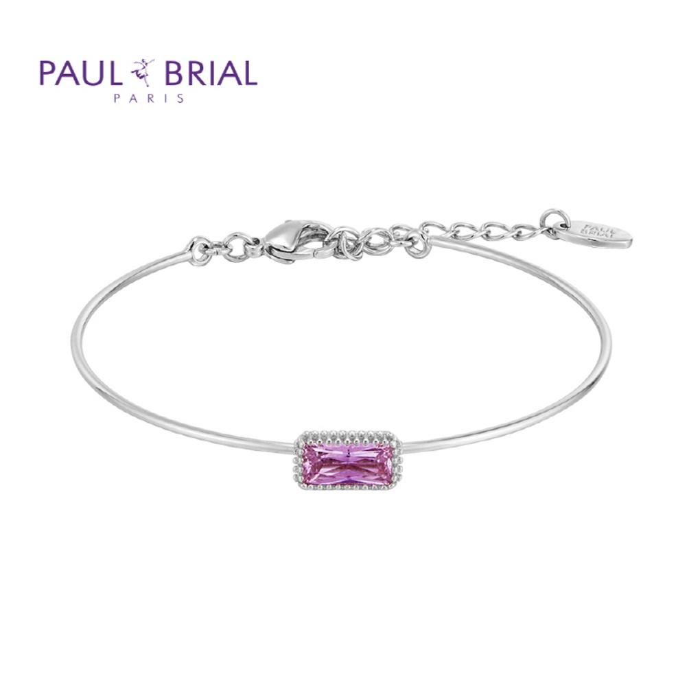 

PAULBRIAL [SILVER] PPSB001S (WG) June Alexandrite Birthstone Baguette Bracelet