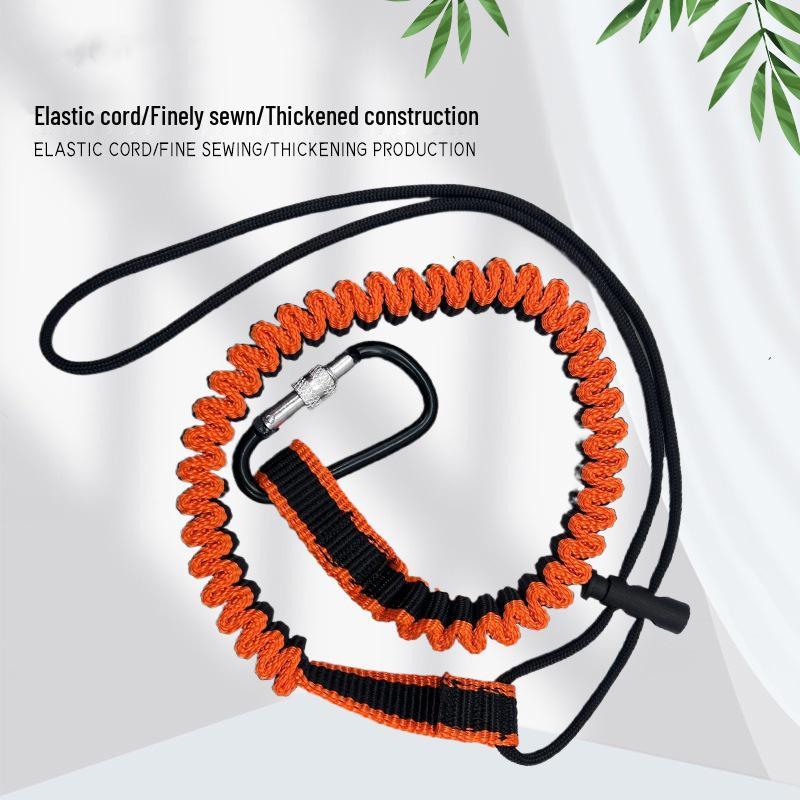 Zatahovací elastická bezpečnostní šňůra pro práci ve výškách