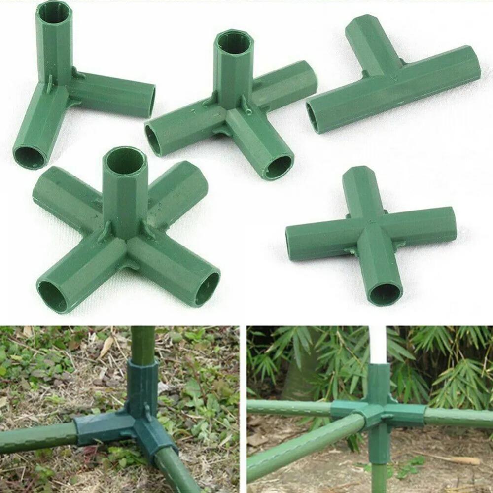 

6Pcs Joint Fastener Greenhouse Plant Frame Connectors Gardening Support Accessories Straight 3-way