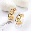 925 Gold-Plated Zircon Twist Hoop Earrings: Elegant, Versatile, and Atmospheric Design