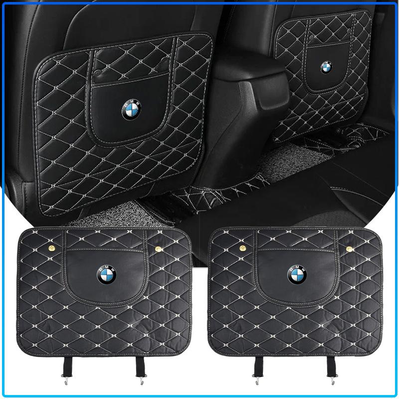 Car Anti-kick Pad Interior Pu Leather Auto Seat Back Protector Pads For BMW M Performance 1 3 5 7 Series M3 M4 M5 M6 X1 X3 X5 X6 X7 E30 E34 E36 E39 E4