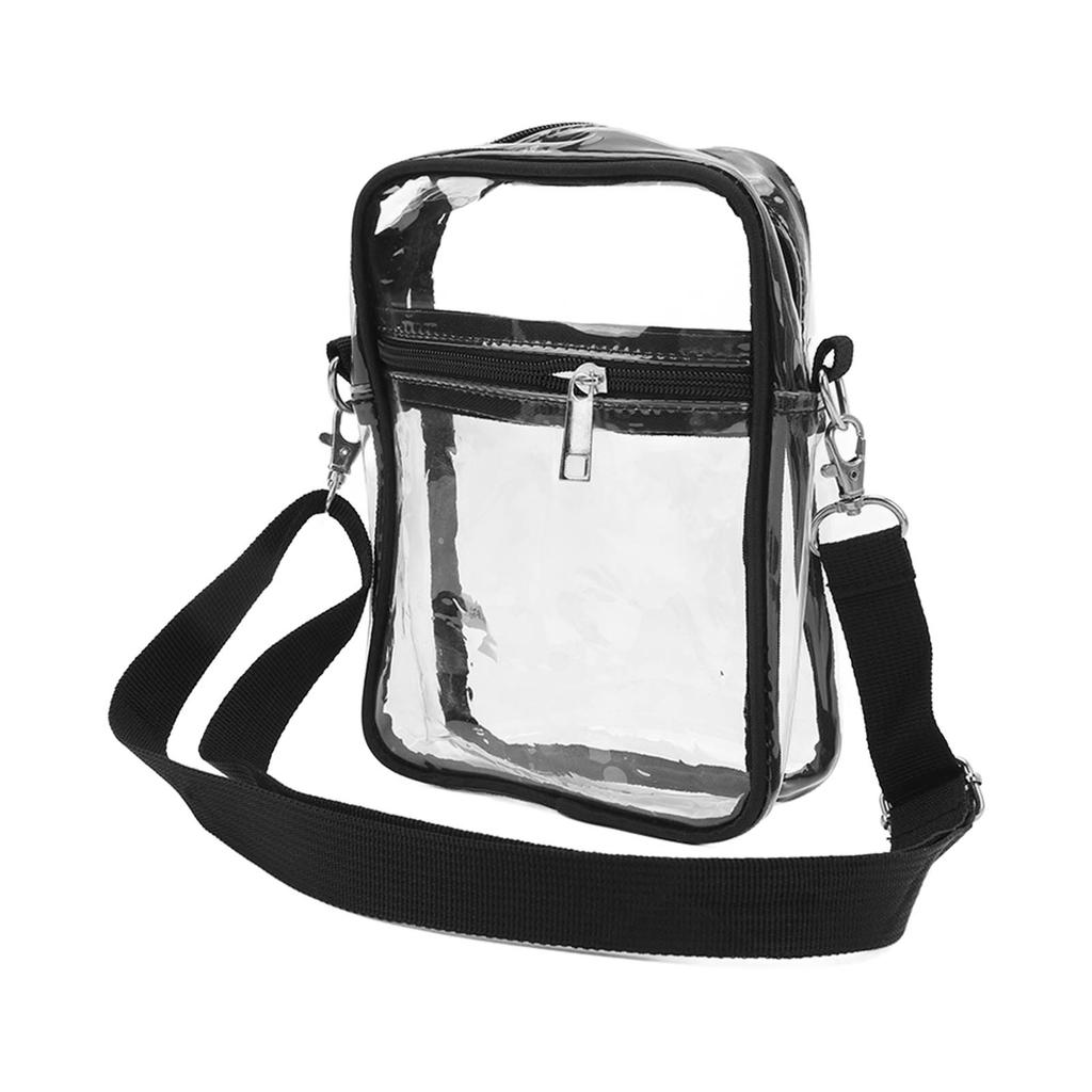 Clear Purse Stadium Clear Messenger Bag Stadium Approved for Men Women PVC Transparent Shoulder Bag with Adjustable