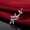 925 Sterling Silver Fashion Wedding Jewelry Leaf Shape Ring