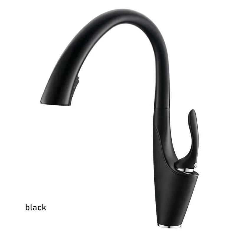 Pull Out Kitchen Sink Faucet Deck Mounted Stream Sprayer Nozzle Kitchen Hot Cold Mixer Taps x