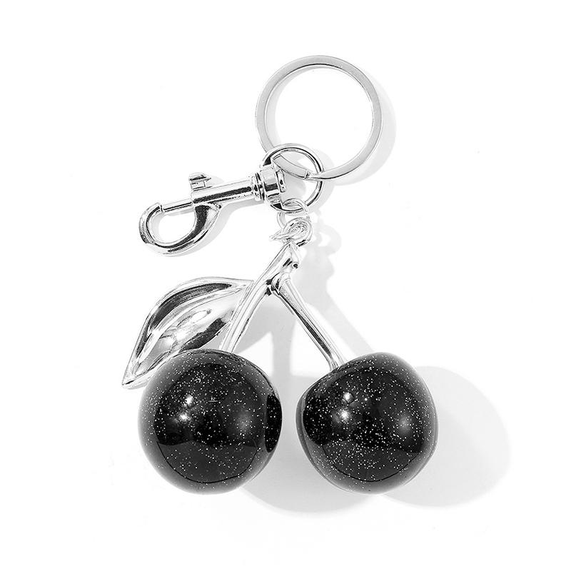 

Cherry Keychain & Bag Charm - Cute Cherry Accessories for Women - Gift чёрный