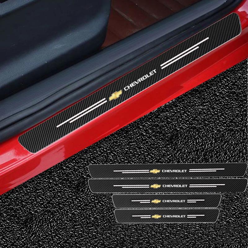 Carbon Fiber Car Sticker Car Door Protective Strip For Chevrolet Cruze Spark Captiva Suburban Silverado Camaro Corvette Malib