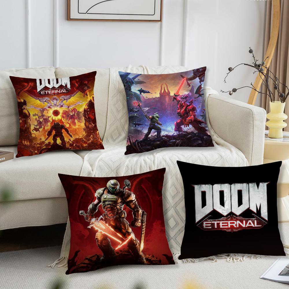 Game E-Eternal Cushion Cover Comfortable Soft Pillow Case For Sofa D-Doom Living Room Home Office Decor Protective Covers