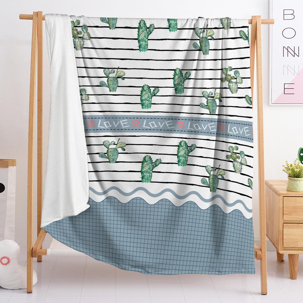 

Flannel Blanket Bedroom Blanket European And American Size Blanket Digital Printing 120X90cm