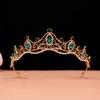 Couronne Tiara de Mariée de Luxe, Couronne de Mariage en Cristal Plaqué Argent pour Mariée Fête d'Anniversaire
