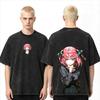 2026 Sommer Anime Die quintessentiellen Quintuplets Nino Nakano Gewaschen Bedruckte T-Shirts Unisex Hip Hop Streetwear Freizeitkleidung