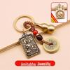 Brass Zodiac & Guardian Deity Buddha Square Pendant Keychain Charm