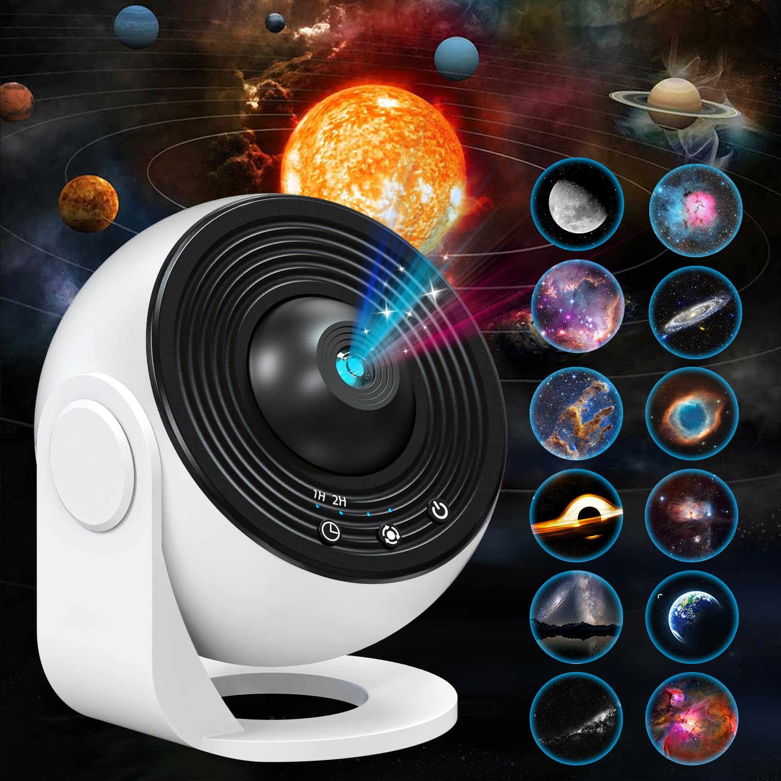 

Planetarium Projector with 13 Replaceable Films Galaxy Starry Sky Projection Lamp Home Planetarium Dedicated Star Projector Light Rotation Power