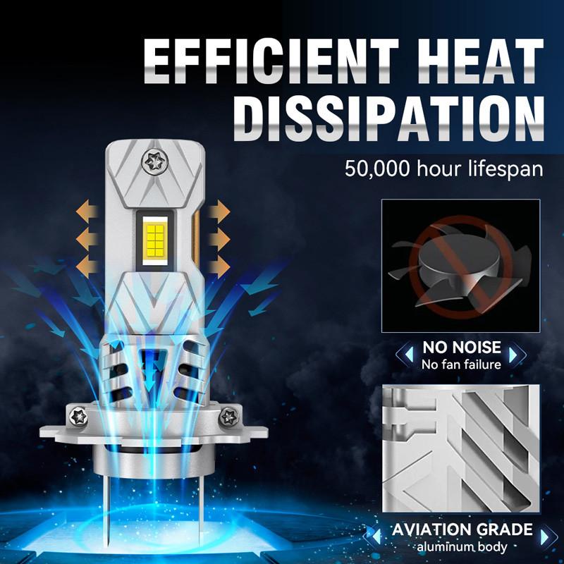 12V Universal Motors Headlight Fog Light LED Bulb-H7 Socket-V16 Direct Plug Integrated 16 LED 6500K White