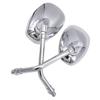 Rectangular Motorcycle Rear View Mirrors Rotatable Handle Bar End Mirror  for 10 Mm ID Handle