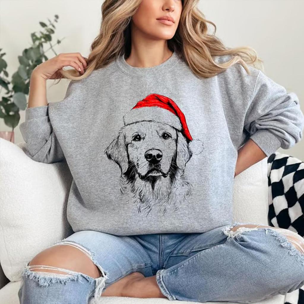 Christmas T-Shirts And Sweatshirts, Women'S Sweatshirts, Long-Sleeved Pullover Sweatshirts, Women'S Long-Sleeved Tops