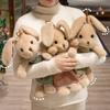 Adorable Cartoon Long Ear Bunny Plush Toy Soft Fluffy Stuffed Animal Doll Cute Present Gift for Kids Nursery Bedroom Home Decor